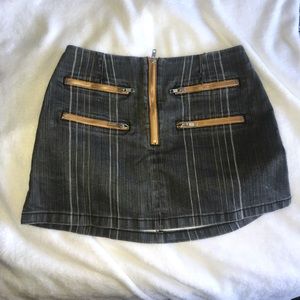 Urban outfitters orange zipper skirt